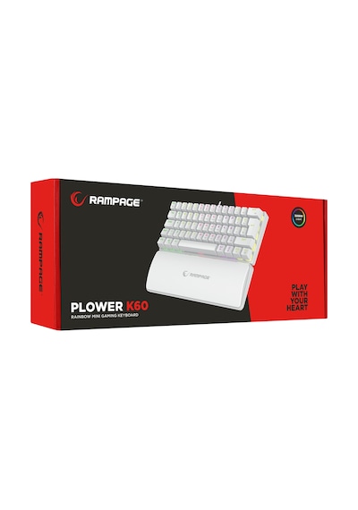 Rampage Plower K60 Blue Switch Kablolu 12 Işık Modlu Mekanik Oyuncu Klavye