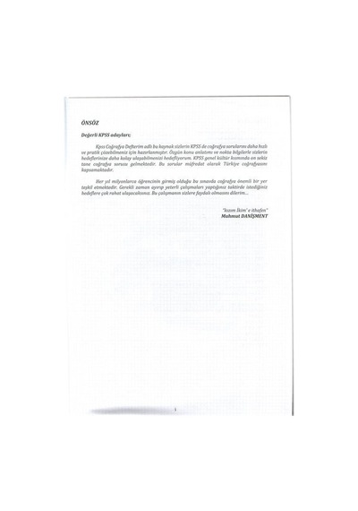 Kpss Genel Kültür Coğrafya Defterim / Mahmut Danişment