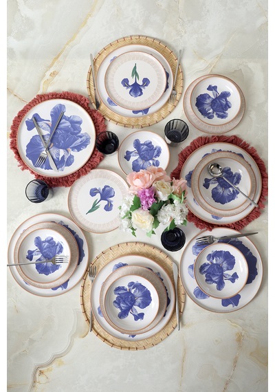 Keramika Brush & Bloom Yemek Takımı 18 Parça 6 Kişilik 22957-58