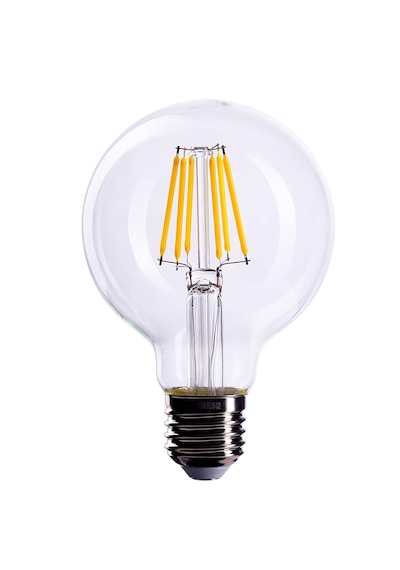 Şeffaf Cam G95 Rustik Led Filamentli Ampul 4w E27 Sarı Işık