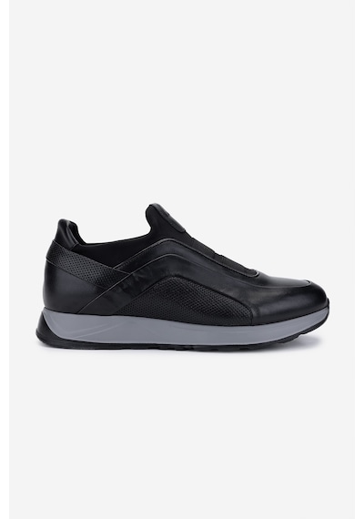 Valmenti Erkek Hakiki Deri Siyah Sneakers & Spor Ayakkabı 383 Val-6094 Erk Ayk Y25 Sıyah Slvr Siyah