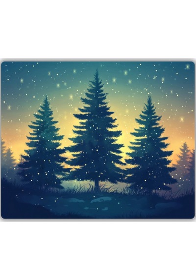 Kar Yağışı Temalı Mouse Pad 18x22 Cm