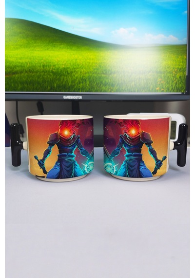 Dead Cells Baskılı Seramik Lüks Kupa 1 Adet T Şeklinde Özel Siyah Kulp Dalga Kulp V5t Çok Renkli