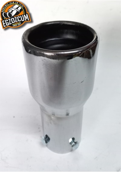 Antipas İç Kaplamalı Islık Sesli 50 Mm Nikelaj Tekli Egzoz Eksoz Ucu