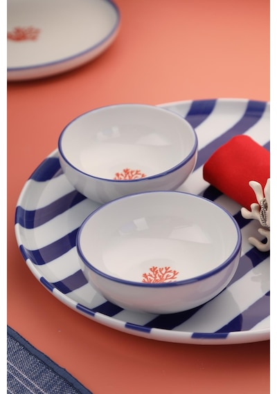 Kütahya Porselen Moderna 4 Parça 10 Cm Kase Coral Paradise Çok Renkli