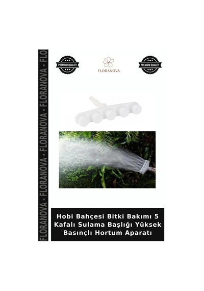 Hobi Bahçesi Bitki Bakımı 5 Kafalı Sulama Başlığı Yüksek Basınçlı Hortum Aparatı