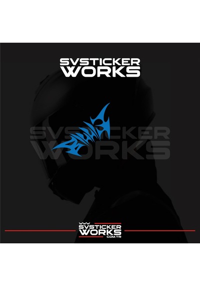 Billie Yazılı Kask Sticker Tüm Kasklar Uyumlu Tek Yön 1 Adet Mavi