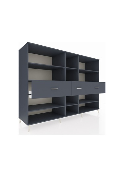 Kronos Dolap 9 Raflı 3 Çekmeceli 220x59x163 Antrasit-antrasit Antrasit-antrasit Kronos Dolap 9 Raflı 3 Çekmeceli 220x59x163 Antrasit-antrasit Antrasit-antrasit