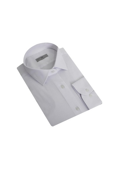UKİ Uki Beyaz Saten Slim Fit Klasik Gömlek