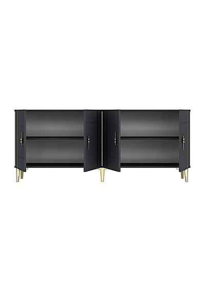 Ka1842ag Made Konsol Ve Tv Sehpası Antrasit-gold 180cm Antrasit - Altın
