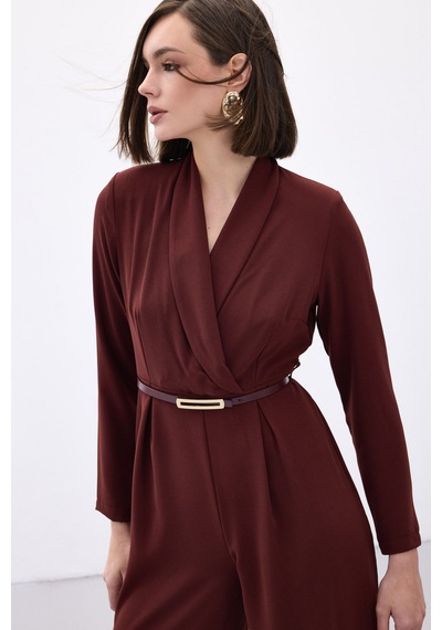 Sateen Kemerli Salaş Tulum - Bordo-136566 Bordo