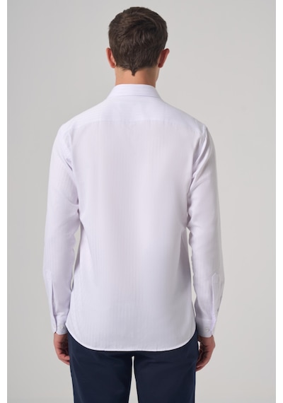 Morven Erkek Beyaz Trend Slim Fit İtalyan Yaka Gömlek 25mc004068600 Beyaz Beyaz