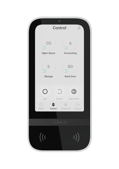 Ajax Keypad Touchscreen Kablosuz Tuş Takımı - Beyaz