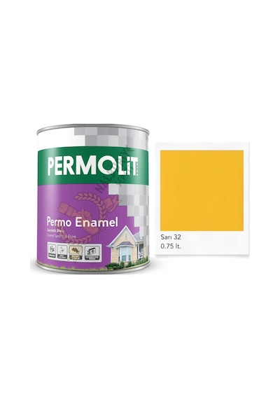 Permolit Enamel Sentetik Yağlı Boya Sarı 0.75 Lt. 0.75 L