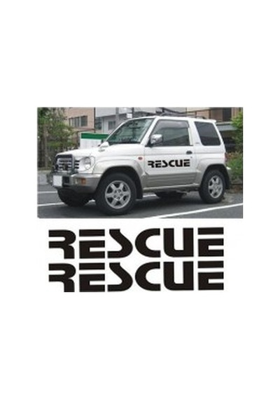 Rescue Kurtarma Sticker Araba Stickerı Yapıştırma 2Adet