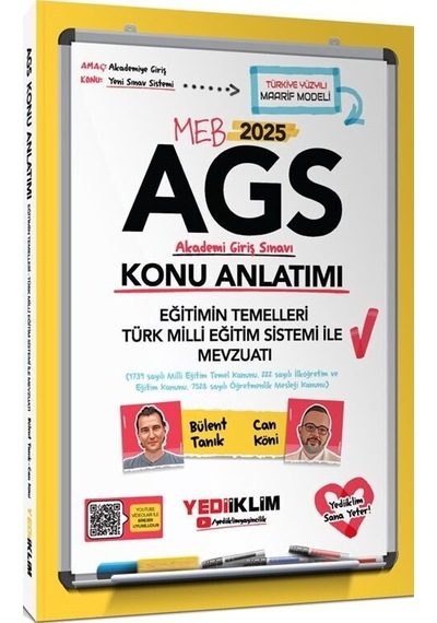 2025 Meb Ags Eğitimin Temelleri Türk Milli Eğitim Sistemi İle Mevzuatı Konu Anlatımı Yediiklim