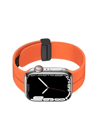 Apple Uyumlu  Watch  10 Serisi 46mm Redclick Krd-84 Silikon Modern Tasarım Kordon