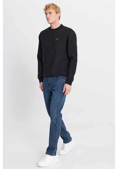 Wrangler Pamuklu Greensboro Straight Fit Jean Kot Denim Pantolon Mavi