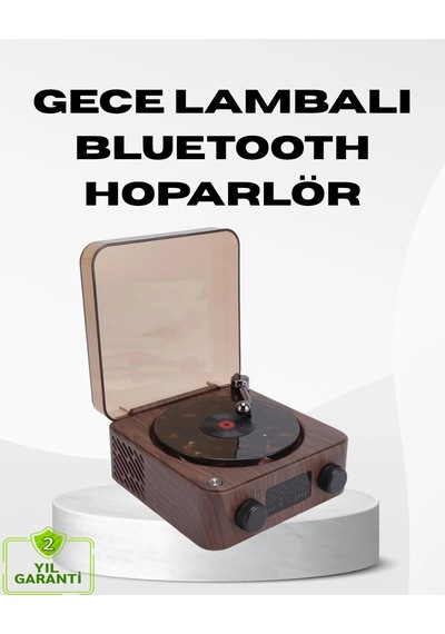 Dekoratif Gece Işığı Bluetooth Hoparlör Dijital Saat Çok Yönlü Sesli Aydınlatma