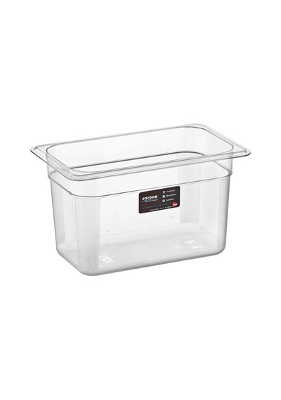 1/4 Dikdörtgen Pc Gastronom Küvet Gövde 265x162x150 çok renkli