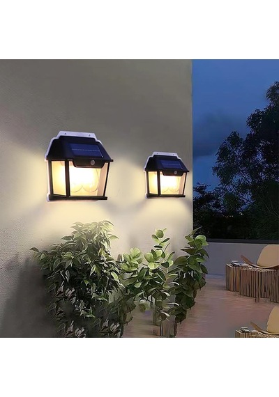 Panther Pt-2992 Solar Led Duvar Lambası - Işık Hareket Sensörlü Güneş Enerjili Bahçe Aydınlaması