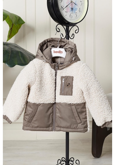 Benitto Kids Peluş Bebek Çocuk Mevsimlik Mont 51309 Camel
