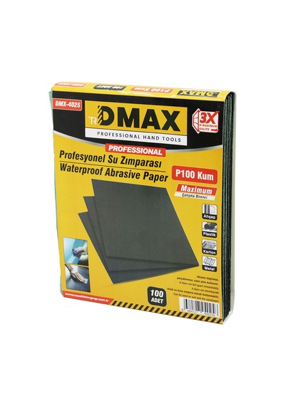 Diyarı Fırsat Dmx-4025 Su Zımpara Kağıdı P100 Kum 230x280 Mm 100'lü Paket