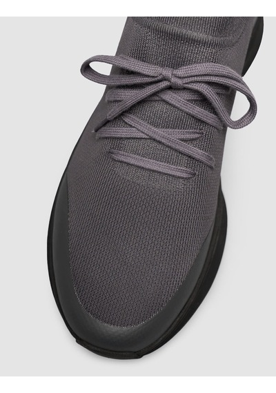 Cabani Triko & Hakiki Dana Deri Füme Erkek Sneaker Gri