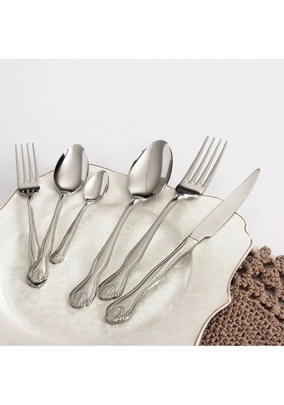 36 Parça Kaşık Çatal Bıçak Takımı Sade Royal Mademoıselle Diana Inox