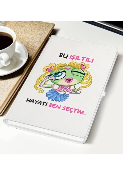 Bk Gift Bu Işıltılı Hayatı Ben Seçtim Tasarımlı Beyaz Defter, Arkadaşa Hediye, Doğum Günü Hediyesi Kobitmeyencom29833 Bk Gift