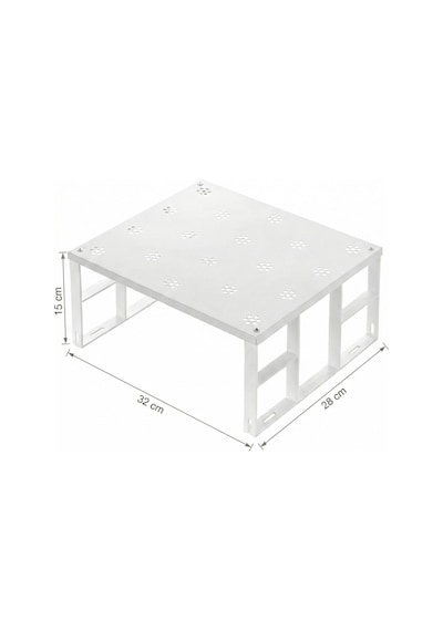 Çok Amaçlı Beyaz Metal Raf Düzenleyici & Mutfak Dolap İçi Ve Tezgah Üstü Organizer 28x32x15 Cm beyaz Çok Amaçlı Beyaz Metal Raf Düzenleyici & Mutfak Dolap İçi Ve Tezgah Üstü Organizer 28x32x15 Cm beyaz