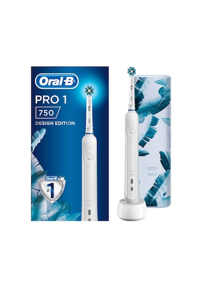 Oral-B Pro 1 750 Şarj Edilebilir Diş Fırçası + Seyahat Kabı Beyaz