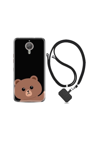 General Mobile GM5 Plus Kılıf Boyun Askılı Hello Bear 1905