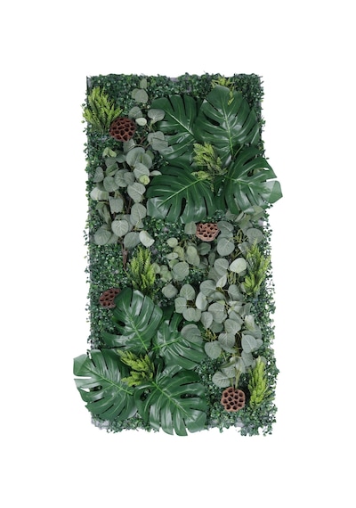 Yapay Çiçek Sitesi Yapay Bitkili Duvar Paneli 50x100 Cm Model 2 Yeşil