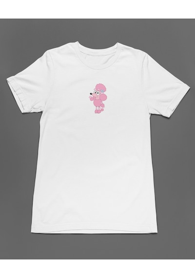 Bumeta Bluey Sevimli Köpek Kardeşler Coco Unisex Tişört T-shirt Beyaz