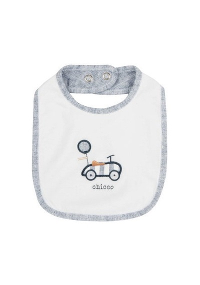 Chicco Bebek Nakışlı Mama Önlüğü 09101140000000 000025 Mavi