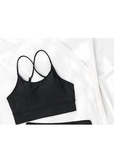 Angelsin Sırtı Çapraz Şık Tankini Bikini Üstü 001