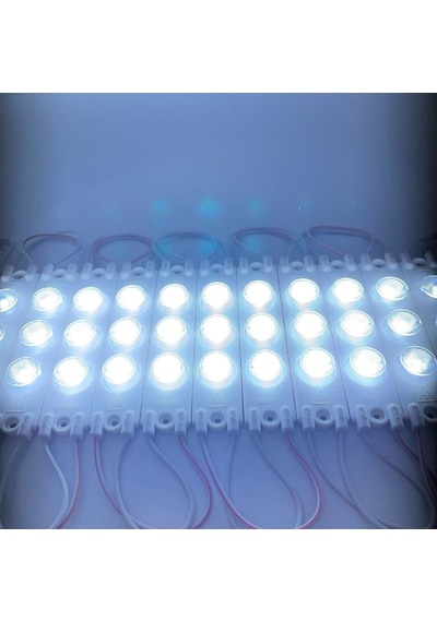 220 Volt 3 Watt 3 Lensli 3030 Modül Led Beyaz 5 Adet