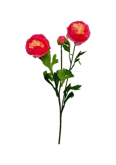 Yapay Çiçek Şakayık Çiçeği Pembe Koyu Renk 2 Çiçek 1 Tomurcuk 50cm Pembe