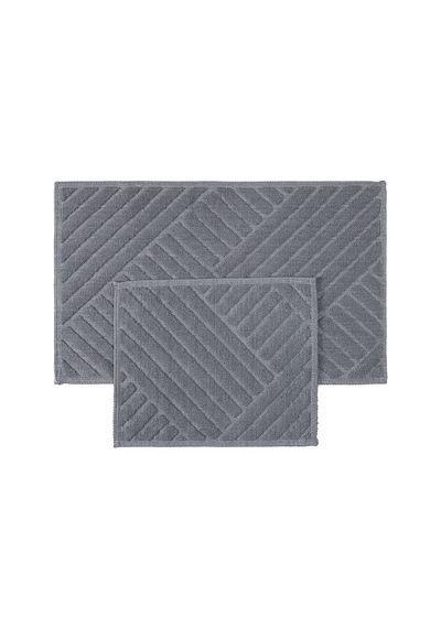 Koza Home Medea Gri 2li Pamuk Banyo Paspas Takımı 60x100 60x50 8593 Gri