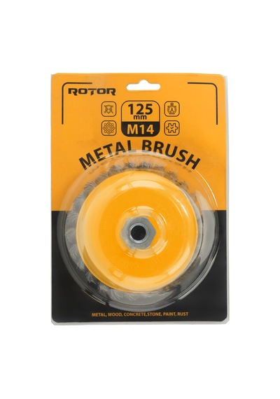 Çanak Telli Fırça M14 125mm