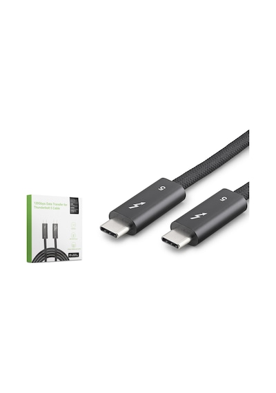 Hadron Hdx7890 Type-c Thunderbolt 5 120 Gbps 240w 16k 60 Hz Şarj Ve Data Kablosu 0.5 M Siyah