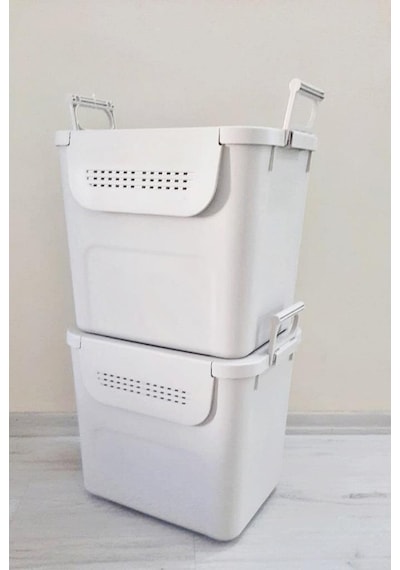 Geseus Motek Mybox 2x30 Litre Kulplu Çok Amaçlı Organizer Saklama Kutusu-mt-35 001