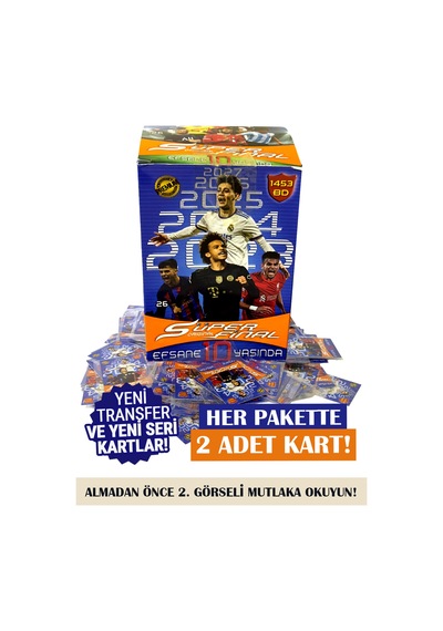 Futbolcu Kartları Süper Final 200 Adet 400 Kart 2023 Futbol Oyun Kartları Yeni Sezon