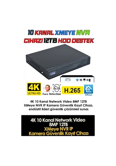 5mp Ip Sesli Renkli Gece Görüşlü 4 Lü Akıllı Güvenlik Kamera Seti Yüz Ve Araç Tanıma