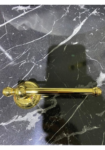 İsaoğlu Yapı Gold Havluluk Ve Tuvalet Kağıtlığı Vintage Tasarım Altın Havluluk Ve Kağıtlık Set Pirinç Gold