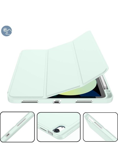 Apple Uyumlu iPad Air 11inç M2 2024 Kılıf Pen Charge Kalem Bölmeli A2902 A2903 A2904 Kılıf