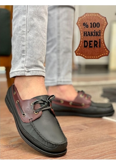 Muggo Dexter Hakiki Deri Erkek Günlük Klasik Casual Ayakkabı