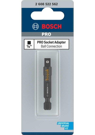 Bosch Pro 1/4 Bits Girişli 1/4 Kare Lokma Adaptörü 2608522562