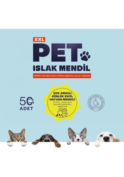 Köpekler Ve Kediler İçin Evcil Hayvan Mendilleri, Nazik Bakım Ve Temizlik Mendilleri, Patiler, Tüyler Ve Yüz İçin